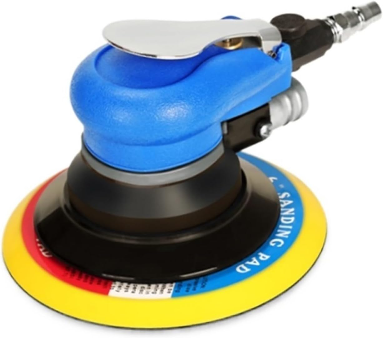 6 Inch Disk Air Sander Dual Action Polisher Random Orbital Pneumatic Power Tools Buffing Machine for Car Metal Burnishing Efficient Polishing