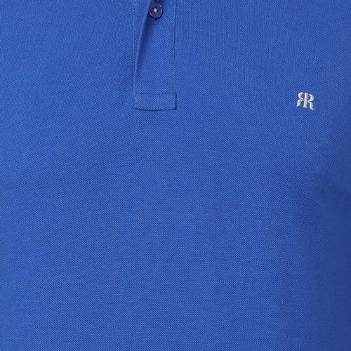 Image of Raymond Contemporary Fit Pure Cotton Solid Pattern Polo Neck Casual T-Shirt