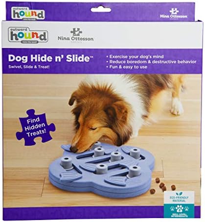 Outward Hound Nina Ottosson Dog Hide N' Slide Purple Interactive Treat Puzzle Dog Toy