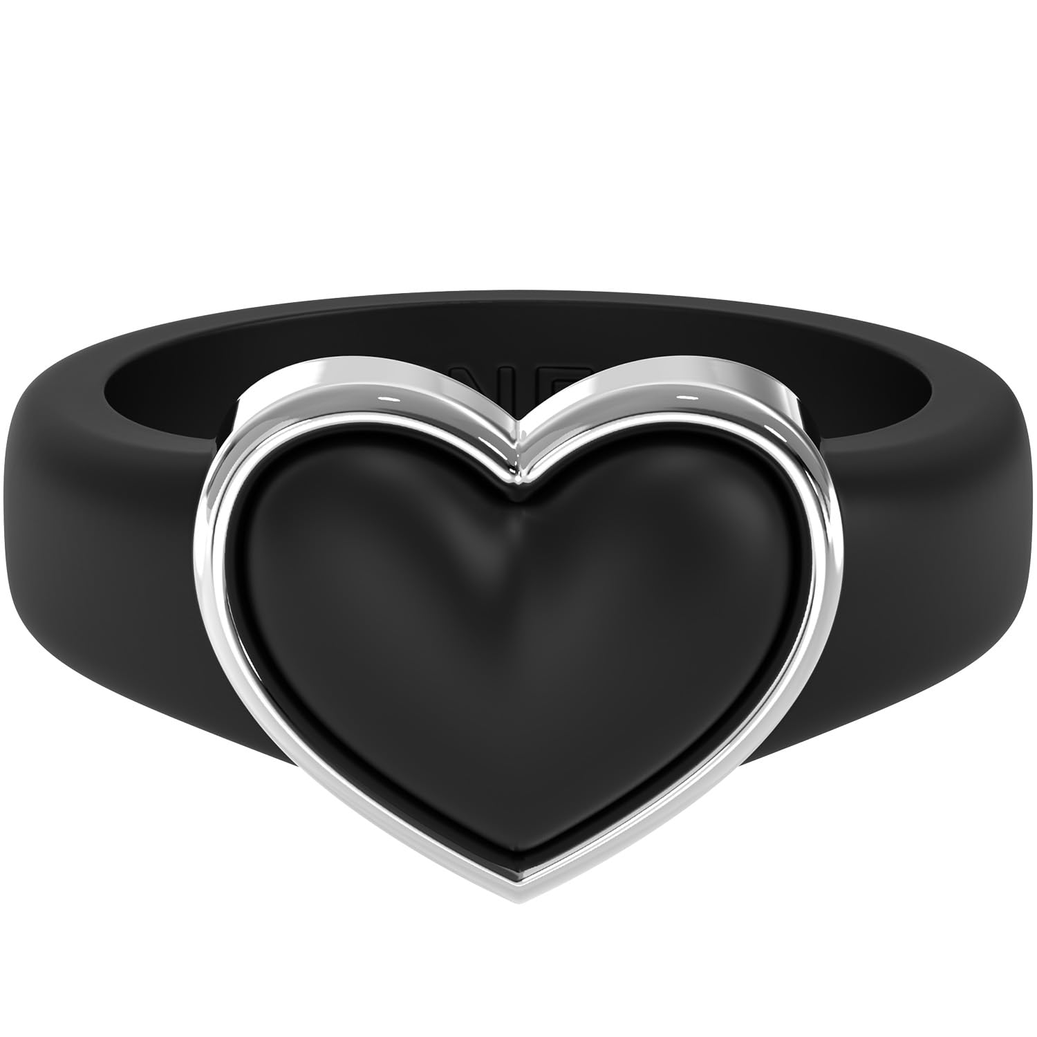 Rinfit Women's Heart Ring Silicone Band