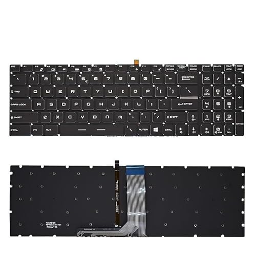 Msi GE62VR GP62 GT72 GS60 GP72 PE60 PE70 WS70 GS70 PX60 CX72 WS60 CR72 GL62M 7RD�p�o�b�N���C�g�t���č����V�A��m�[�g�p�\�R���L�[�{�[�h(US White Backlit)