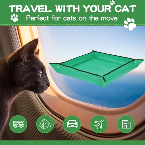 ROYALAY Caixa de areia portátil de viagem de 3 peças para gatos, transportador de gatos dobrável e e