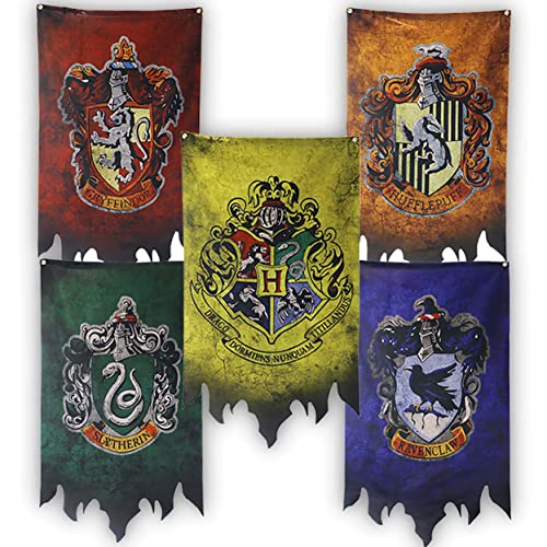 Birthday decor for harry flag potter parete