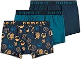 NAME IT Jungen NKMBOXER 3P Dark Sapphire Earth NOOS Boxershorts, 110-116