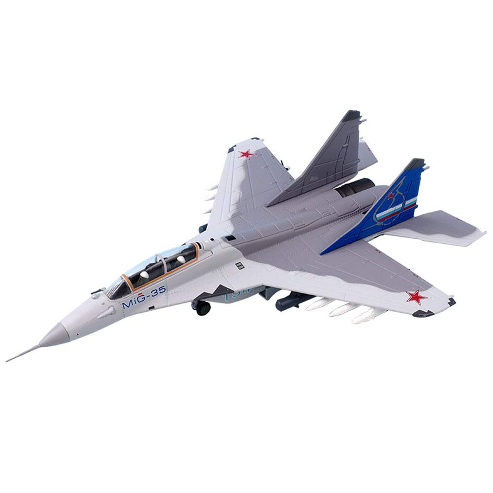Fighter Model, MIG-35 Alloy Aircraft Decorative Aerial Model 1: 100 Military Replica Collection Commemorative Gift