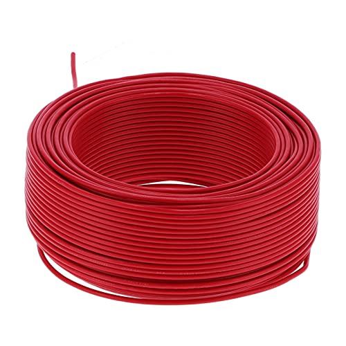 Yosoo Health Gear Cable Aislado de PVC de Cobre Cable Eléctrico de PVC BVR 1x2,5 100m 19 Núcleos AC450V de de Cobre Rojo para Electrodomésticos, Instrumentos de Iluminación y Pequeñas Herramientas