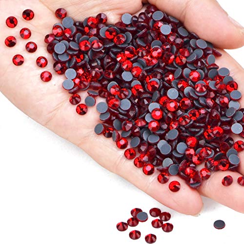 Image of 1000 Pieces Hot Fix Glass Flatback Rhinestones HotFix Round Crystal Gems (Light Siam, SS20)