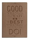 Eccolo World Traveler Essential Collection, 5 x 7 Inches Lined Journal, Beige Good Things (D316B)