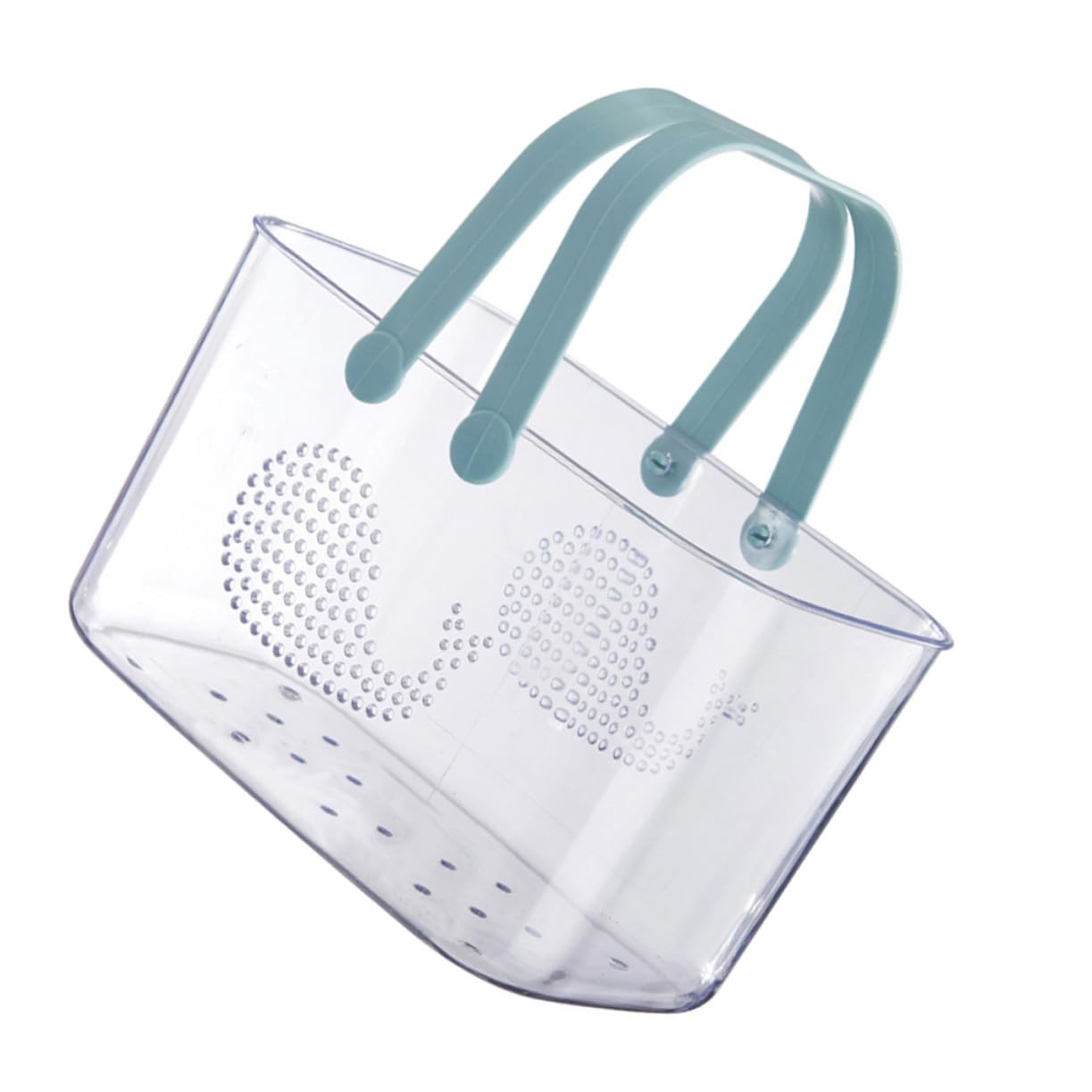 Cesta de Ducha de Plástico Transparente con Asa y Gran Capacidad | Organizador Portátil para Baño y Dormitorio, Apta para Gel y Juguetes, Uso Doméstico Reutilizable