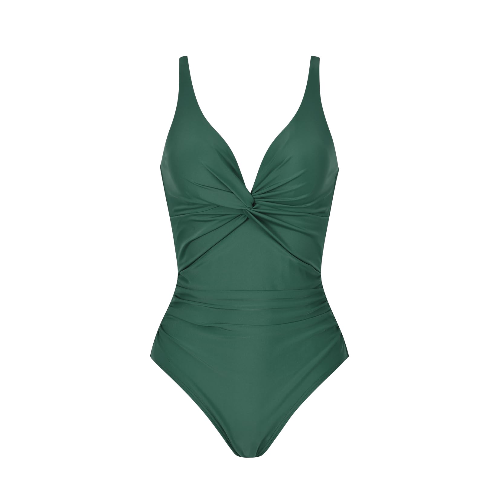 WIN.MAX Costumi da Bagno Interi per Donna Scollo a V Costume Intero Donna con Controllo della Pancia Monokini con arricciature, per Coppe da D a G