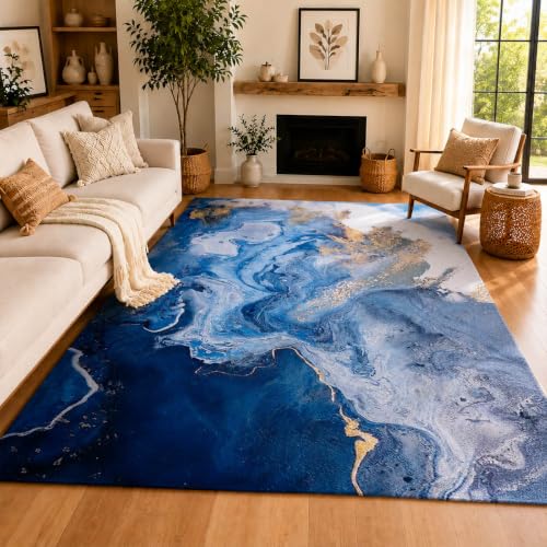 Tapis poils ras SSWH anti-glisse et facile à laver 80x120 - 7