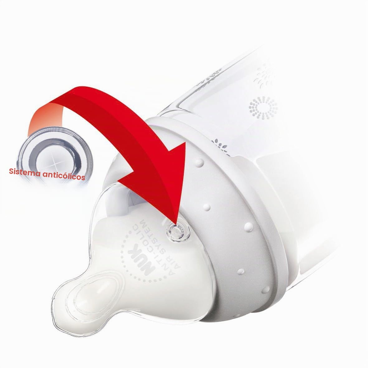 Nuk First Choice 710011 - Tetinas de silicona (2 unidades, talla 1, para agua, tamaño S)