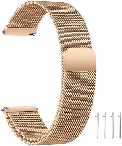 LYYLTX Edelstahl Mesh Uhrenarmband Metall Ersatz Armband Magnetverschluss Smartwatch Schnellverschluss Watch Uhren Ersatzband Für Damen Herren