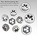 Utoolmart Hex Rethreading Die, UNF 10-32 Carbon Steel Thread Die, Hex Rethreading Die Machine Thread Die, Hexagon Taper Pipe