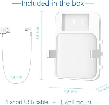 Outlet Wall Mount for Blink Sync Module 2, Mount Bracket Holder for Bink Ourdoor Indoor Camera Security with No Messy Easy to Move (White)