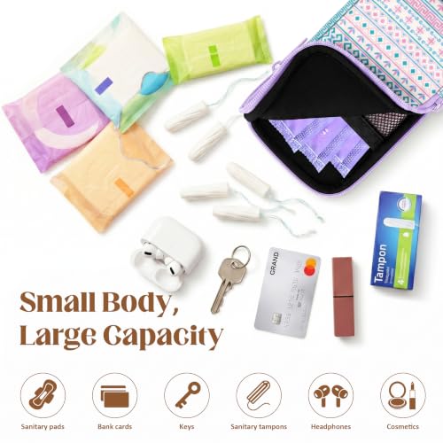 Image of 2PCS Tampon Holder Zipper Pouches Portable Period Bags