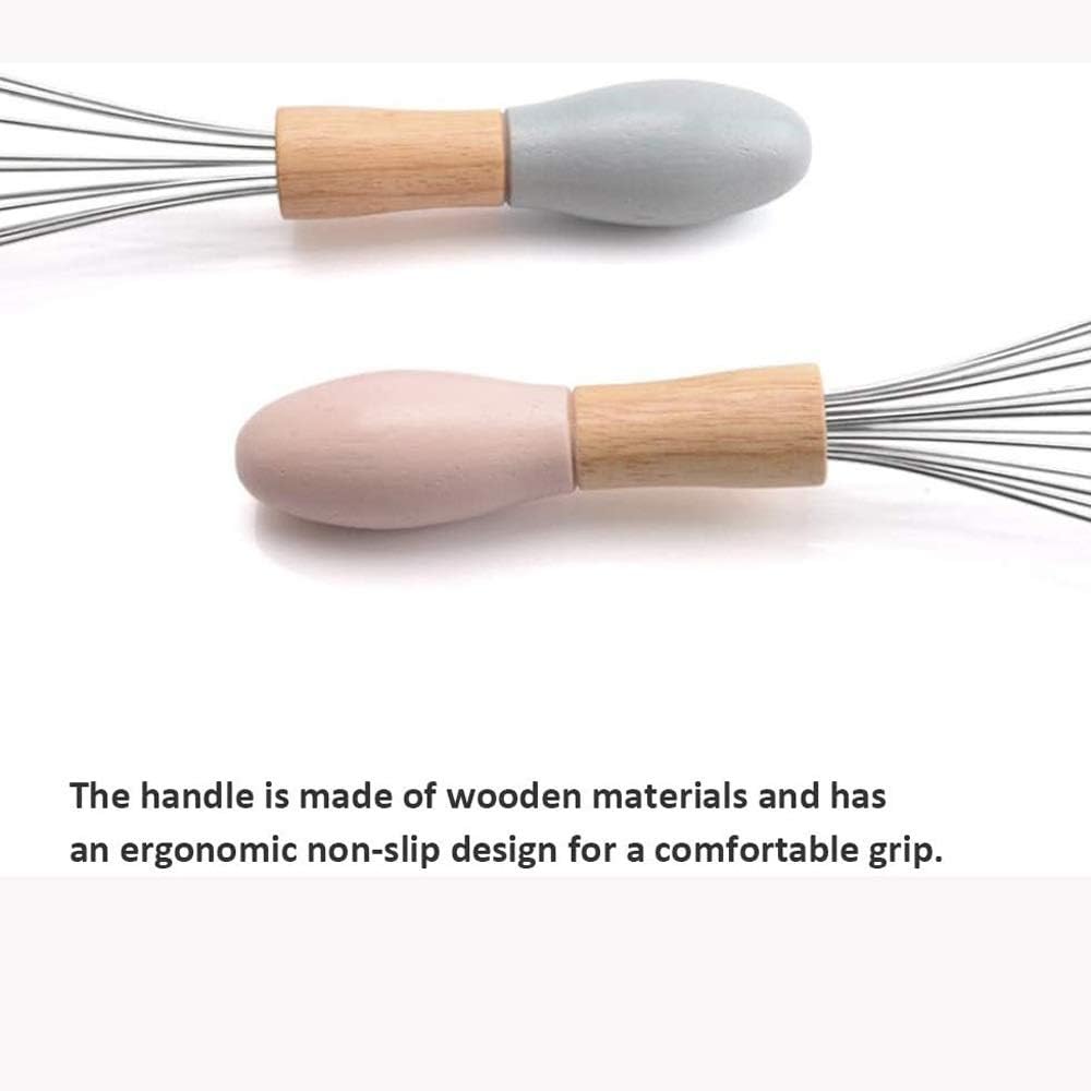 Egg Whisk Stainless Steel Eggbeater Kitchen Manual Egg Beater Wire Whisk Whisk Rotary Egg Mixer Egg Tools Blender (Size : A) (B)