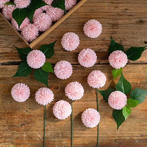 Senseya 25Pcs Chrysanthemum Flowers Artificial Bulk, Artificial Flowers Combo Box For Decoration Silk Mix Fake Flowers With Stems Diy Wedding Home Cake Decor #TOP2