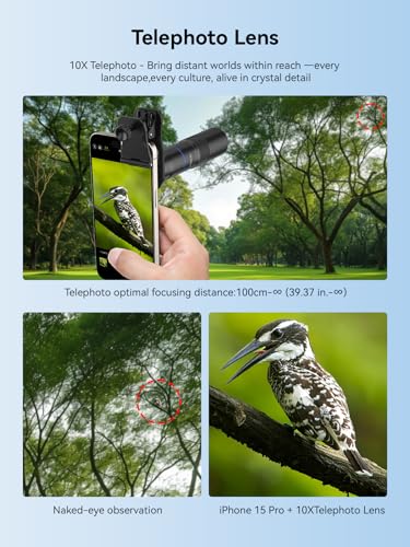 MIAO LAB 10X Telephoto Lens & 200mm Macro Lens, 2-in-1