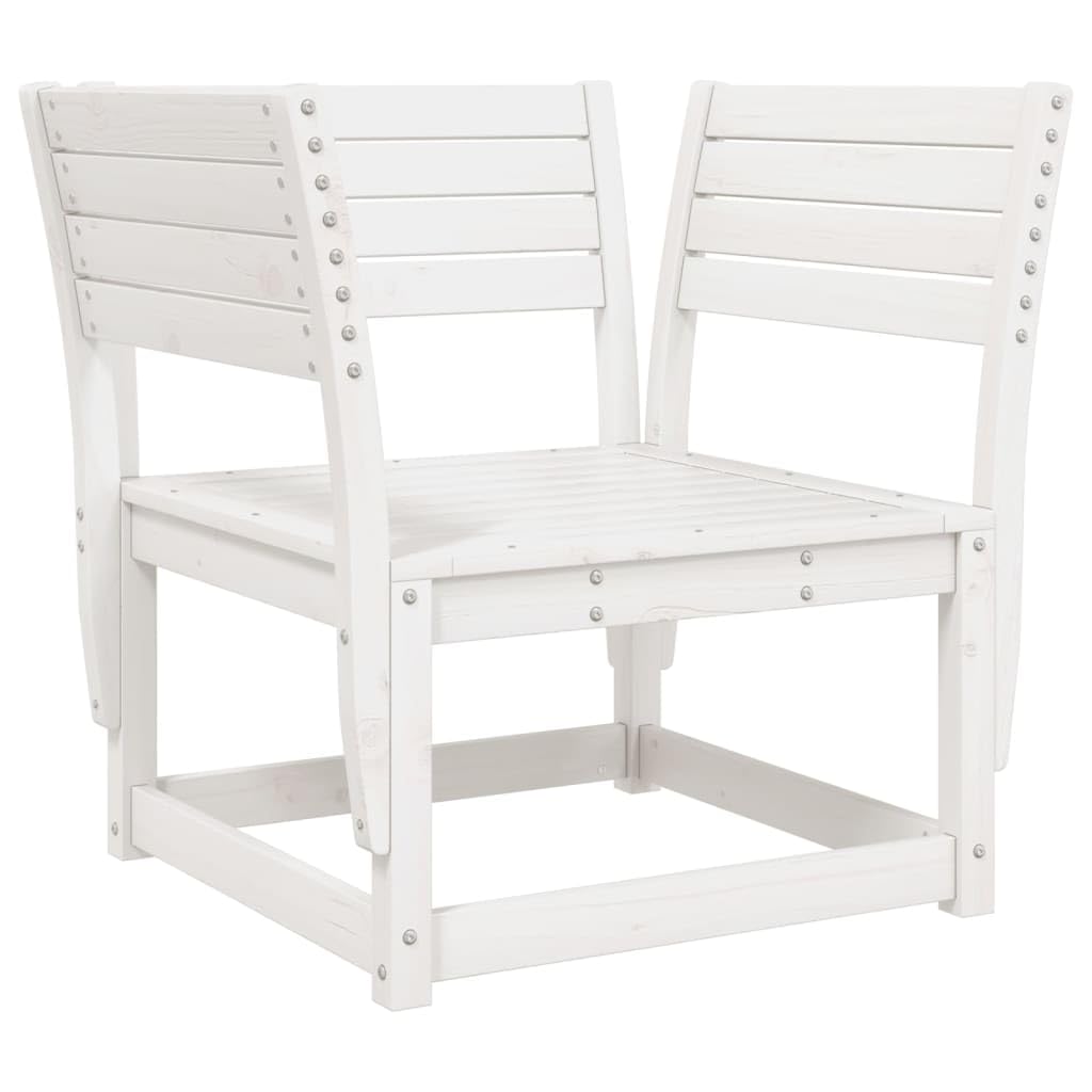 Chaise de jardin en pin massif blanc pour savourer vos déjeuners ensoleillés sur la terrasse