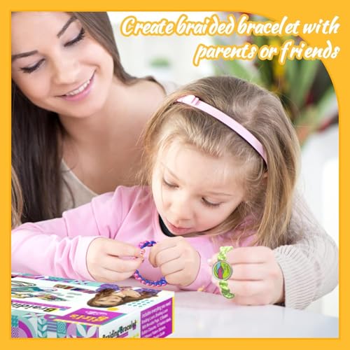 YEETIN Kit de fabricação de pulseiras da amizade para meninas de 6 a 12 anos, conjunto de joias para