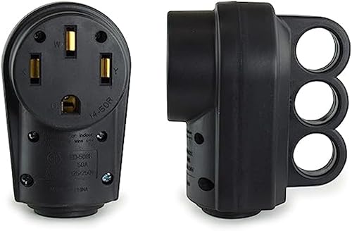 Miniatura 4 de JORDINO Suplevel - Enchufe hembra de 50 amperios, NEMA 14-50R 125250 voltios, resistente, receptáculo de repuesto con asas ergonómicas para RV, EV,