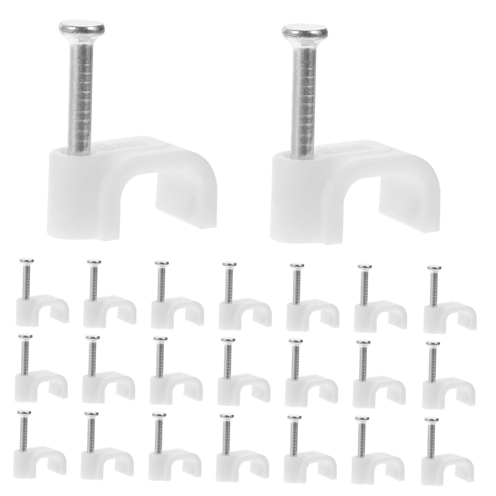 Gadpiparty 1500stücke Kabelclips Mit Nägeln Kabelhalter Für Ethernet Und Koaxialkabel Wandmontage Flach Sicher Und Langlebig Installieren Für Kabelgebundene Systeme