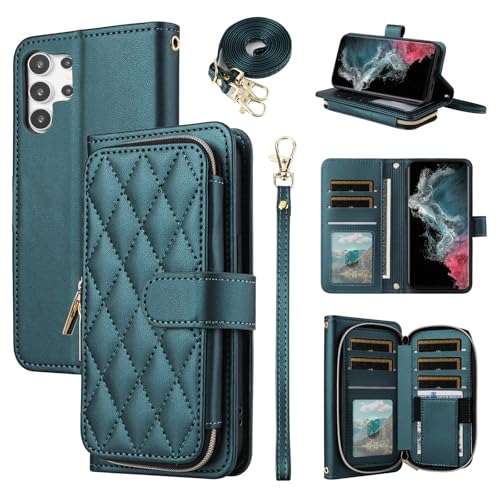 Fermeture éclair et porte-cartes pour étui portefeuille Samsung S25 Ultra