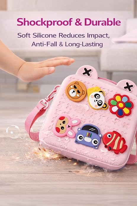 Image of Brand Conquer Cartoon Soft Silicone Crossbody Bag for Kids - Waterproof Anti-Fall Shoulder Purse with Adjustable Strap | Cute Animal Design Lightweight Handbag for Girls (Cartoon Design bag)