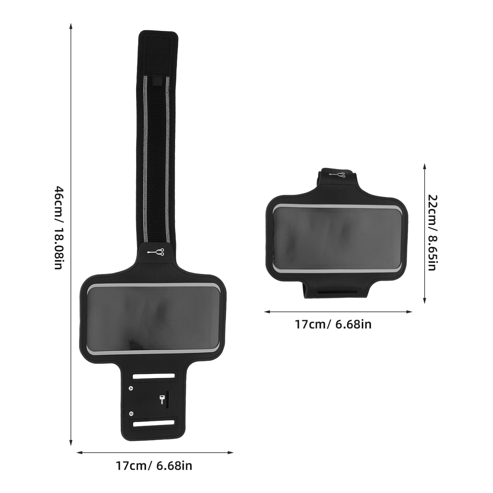 COLLBATH Lightweight Sports Armband for Phones Up to Full Touchscreen Access Ventilated for Fitness Jogging Gym Outdoor Activities Compatible with All Smartphones