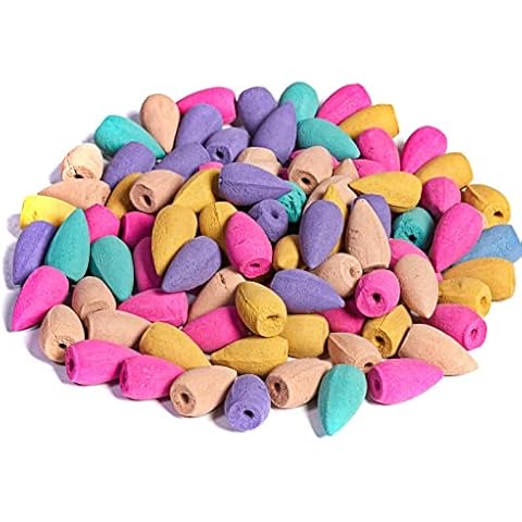 TANNESS 200 conos de incienso de reflujo para quemador de cascada, 10 aromas naturales mixtos Cover
