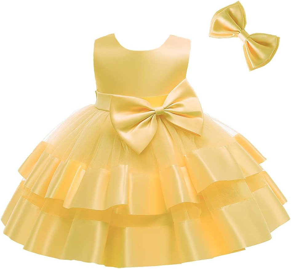3M-6T Baby Girl Ruffle Lace Backless Pageant Dress Toddler Tutu Gown Flower Tulle Party Dresses