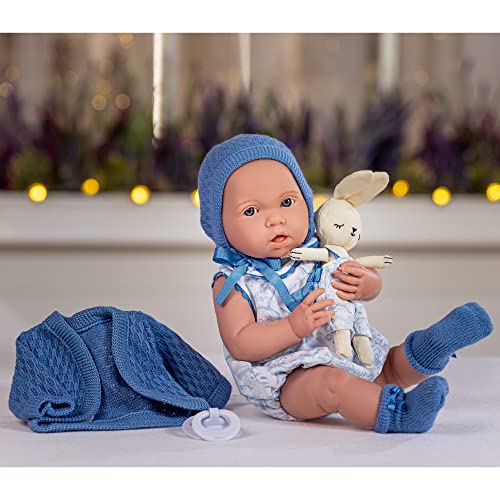 JC Toys - La Newborn Royal Collection | Anatomically Correct Real Boy Baby Doll | 15" All-Vinyl Baby Doll | Designed by Berenguer Made in Spain | Ages 2+ | Blue Gift Set - image 5
