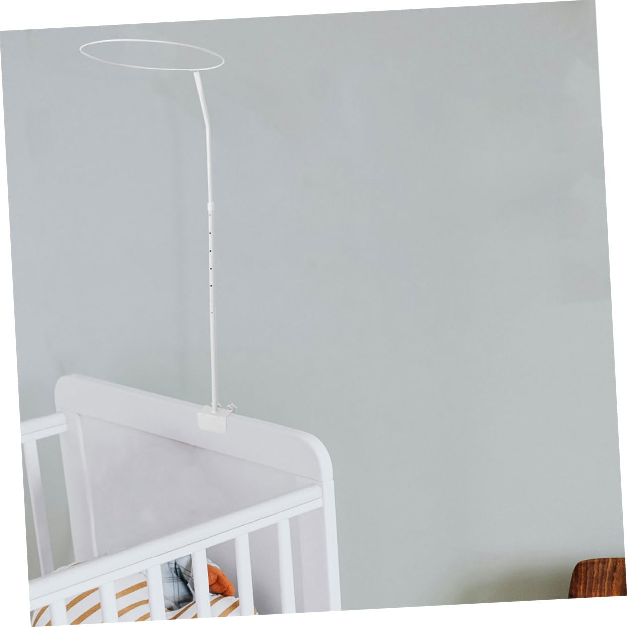 ULTECHNOVO Soporte para Mosquitero de Cuna, 2 Juegos, Hierro Resistente, Clip Doble y Ajuste Fácil, Adecuado para Habitaciones Infantiles y Camping