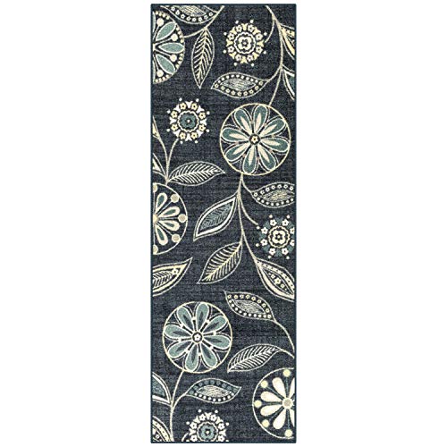 Maples Rugs Reggie Floral Runner Rug Non Slip Hallway Entry Carpet
