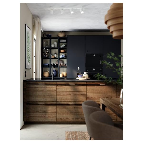 KASKER Plan de travail sur mesure, effet pierre noire/quartz, 1 m²x2,0 cm