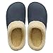ZAPZEAL Hausschuhe Damen Schuhe Winter Fell Herren Winter Baumwolle Gartenschuhe Gefüttert Pantoffeln Plüsch Wärme Indoor rutschfeste Slippers für Flugzeug Zug,Grau 44-45 EU