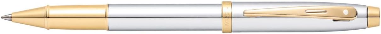 Sheaffer 100 Glossy Black Lacquer Ballpoint Pen with Polished Chrome Trim