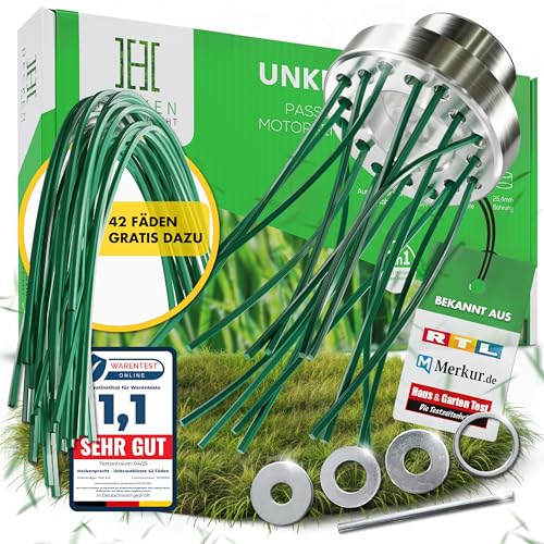 Heckenpracht® Profi Nylon Unkrautbürste für Freischneider | inkl. 42x PA 66 Nylonfäden | Wildkrautbâ€¦ – Miniatur