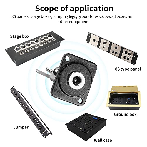 QIANRENON Adaptador Jack Panel DC 5.5mm x 2.5mm miniatura 5