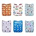 ALVABABY 6 Pack Cloth Diaper with 12 Inserts One Size Adjustable Washable Reusable Diaper Cover for Baby Girls and Boys