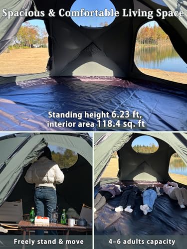 Carpa Dome Hot con Estufa para 4 Personas Impermeable miniatura 3