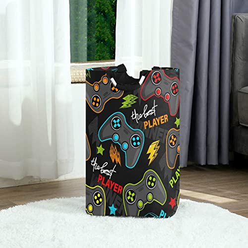 Qilmy Gamepad Laundry Hamper Large Waterproof With Handle Laundry Baskets Foldable Lightweight Durable Store Basket For Bathroom Bedroom #TOP1
