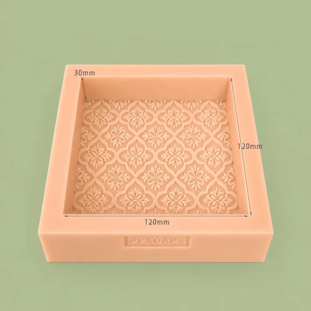 Stampo in silicone per sapone, stampo quadrato per sapone, candele, gesso, resina, stampo flessibile antiaderente.