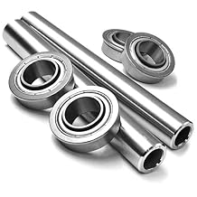 2 Kits Stainless Steel Front Wheel Axle & Bearing Conversion OEM Upgrade for Husqvarna Z242F Z246 Z246i Z248F Z254 Z254F Z254i EZ4824 RZ4621 RZ4824F RZ5424 RZ5426 RZ54i 6" Sleeves Only 590486802