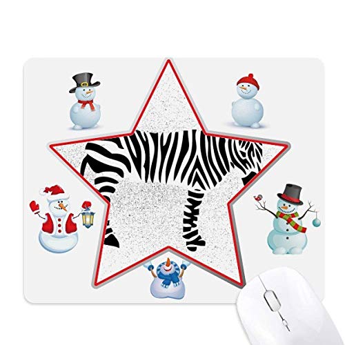 Tapis de souris Bonhomme de Neige de Noël style contour animal pinto