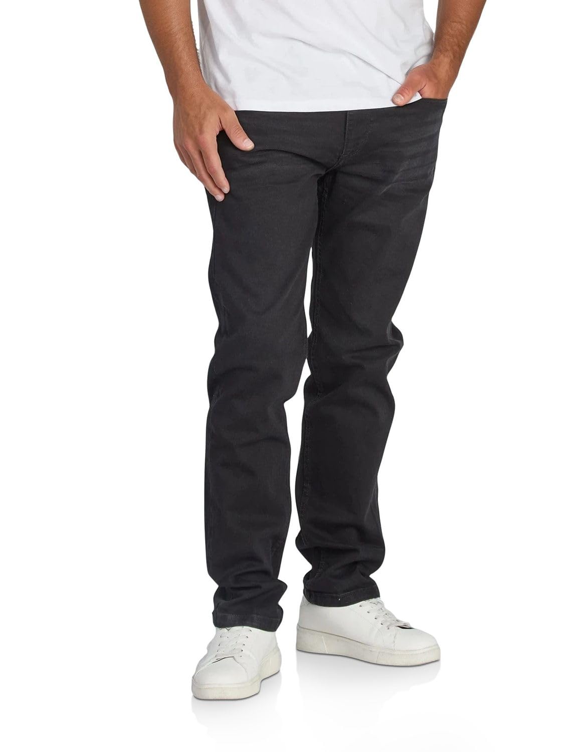 DENIMFY Jeans Herren Stretch Straight Fit DFMiro Jeanshose Baumwolle Denim Blau Schwarz Grau 30 31 32 33 34 36 38 40