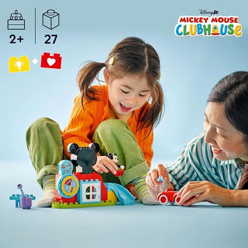 Image of LEGO DUPLO | Disney Mickey Mouse Clubhouse & Car Building Kit 10454 Building Blocks Toys for 2+ Gift for Boys and Girls