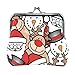 TIZORAX Kleine Geldbörse mit Weihnachtsmann-Motiv, Schneemann, Hirsch, Münzgeld, Geldbörse, für Damen und Mädchen