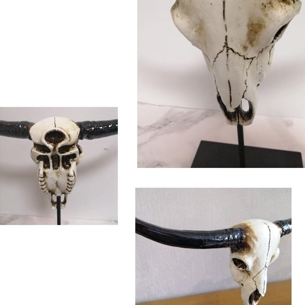 Amazon.co.jp: 小さな彫刻牛の角の壁掛け装飾3D動物の彫刻の置物